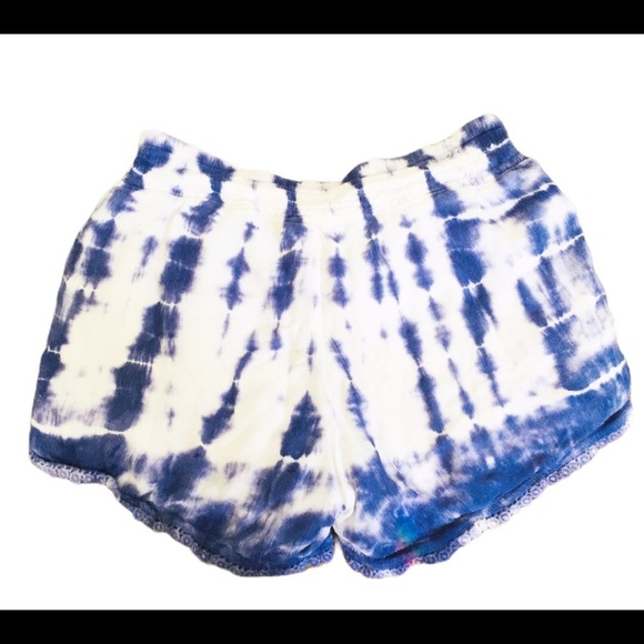 JUSTICE Tie Dye Tassle Shorts With Drawstring Waist & Pockets Purple Girls 8Y - Picture 8 of 9